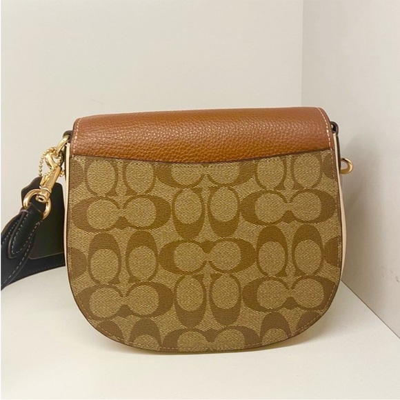 Coach Morgan Saddle Bag In Colorblock Signature Canvas CE565 - Picture 6 of 12
